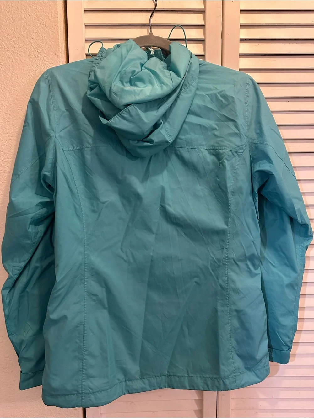 Columbia Girls' Teal Hooded Rain Jacket